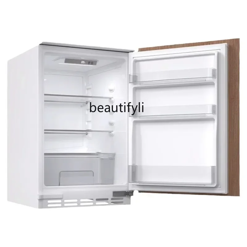 

90L fully embedded horizontal cabinet household single door table embedded hidden mini low refrigerator