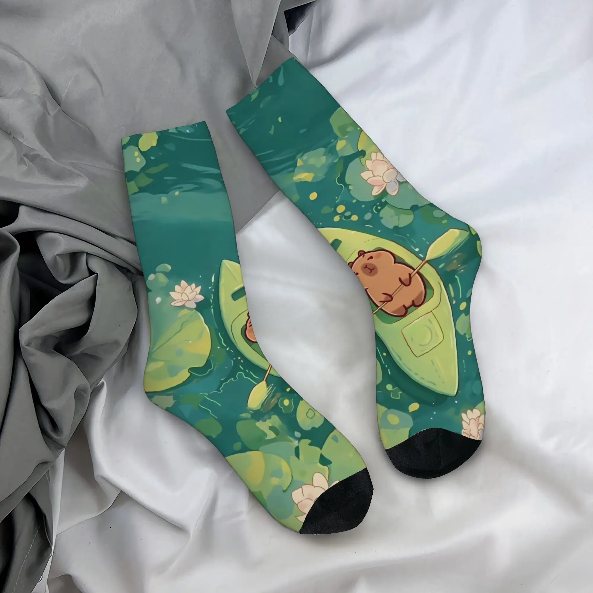 

Autumn Winter Retro Men's Women's Cute Capibara Capybara Socks Non-slip Basketball Socks