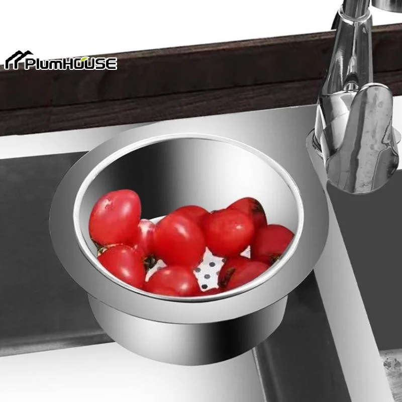 Stainless Steel Swan Sink Strainer Basket Kitchen Sink Garbage Hanging Filter Swan Dry And Wet Separation Hook Drain Rack