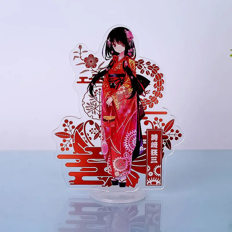 Anime Date A Live Figure Tokisaki Kurumi Kotori Itsuka Yatogami Tohka Kimono Dress Up Acrylic Standing Plates Desktop Decoration