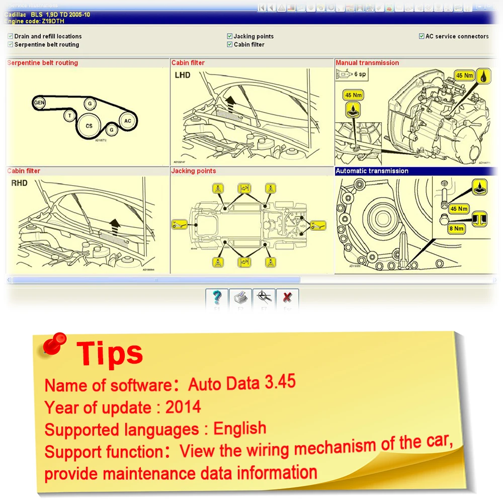 Autodata 3.45 Newest version auto repair software wiring diagrams data with install video Auto repair tool  work with MINI VCI