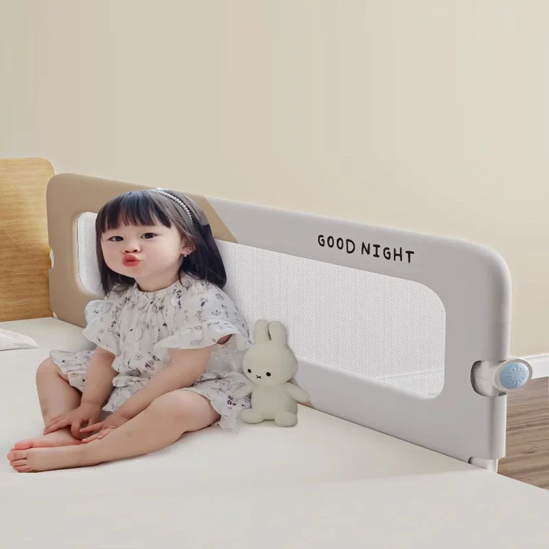 Barandilla de seguridad plegable Invisible para cama de bebé, barandillas de Base reforzadas en forma de U para niños, valla de cama anticaída