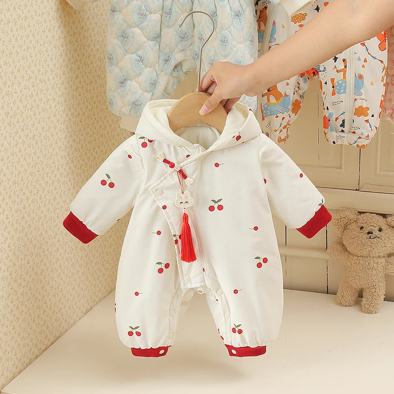 

Зимняя одежда Thiened Cotton Baby Rer для хлопчатобумажных девочек, костюм с овсянкой, китайский производитель, длинная круглая футболка Ne