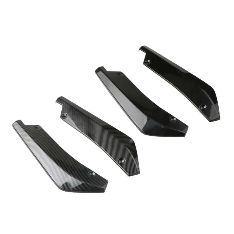 

2pcs Car Side Skirt Universal Rear Bumper Lip Spoiler Diffuser Splitter Rear Canards with Screw Scratch Protector