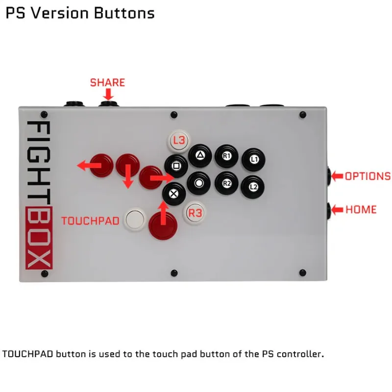 FightBox-Leverless Arcade Game Controller para PC, PS, XBOX, Switch para Street Fighter 6, F10-EX Hitbox Style Controller, todos os botões