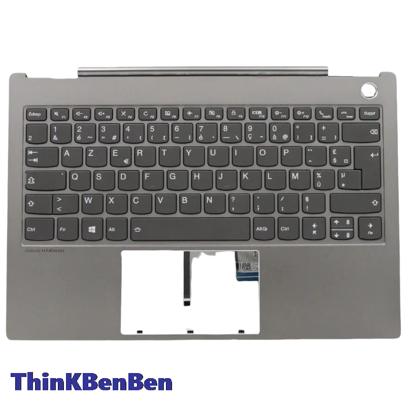

FR French Mineral Gray Keyboard Upper Case Palmrest Shell Cover For Lenovo ThinkBook 13s IWL 5CB0U43213