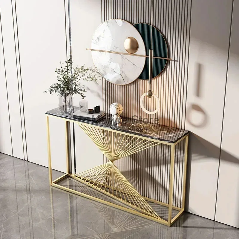 Modern Iron Console Tables for Hallway Home Console Table Modern Cabinets for Living Room Furniture Hotel Lobby Entrance Table