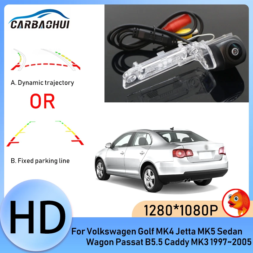 HD 1080*720P Vehicle Rear View Camera For Volkswagen Golf MK4 1997~2005 Jetta MK5 Sedan Wagon Passat B5.5 2001~2004 Caddy MK3