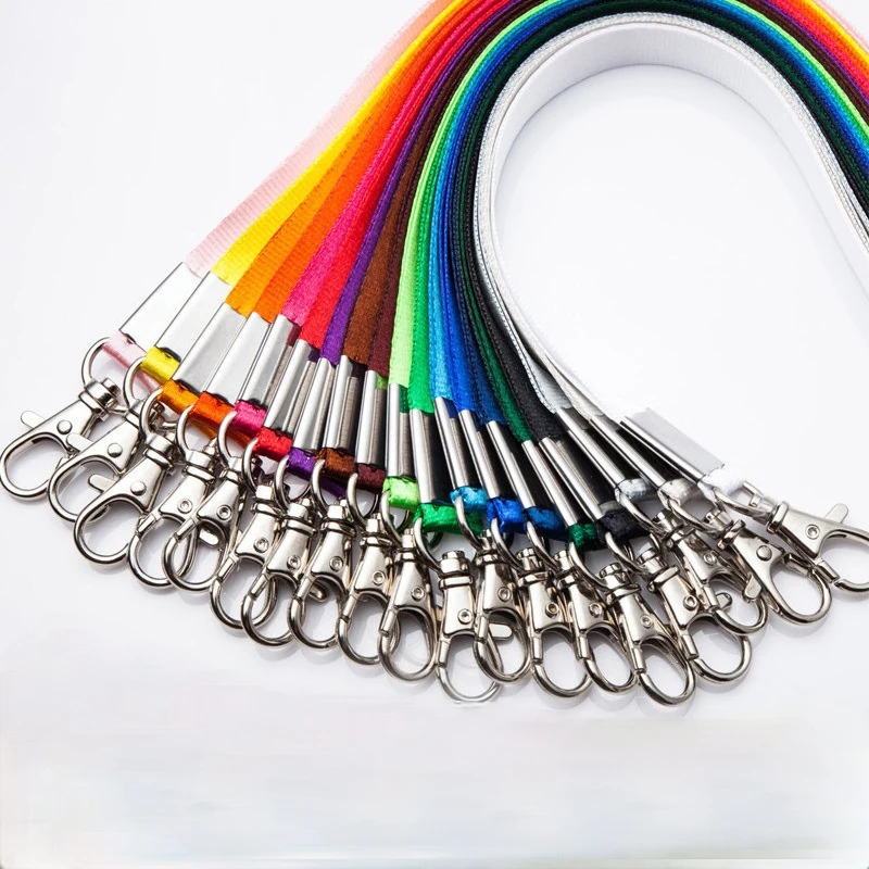 1pc Arbeit Karte Lanyard Seil mit Edelstahl Haken Mitarbeiter Name ID Tag Bus Karte Abdeckung Identität Abzeichen Lanyard neck Strap