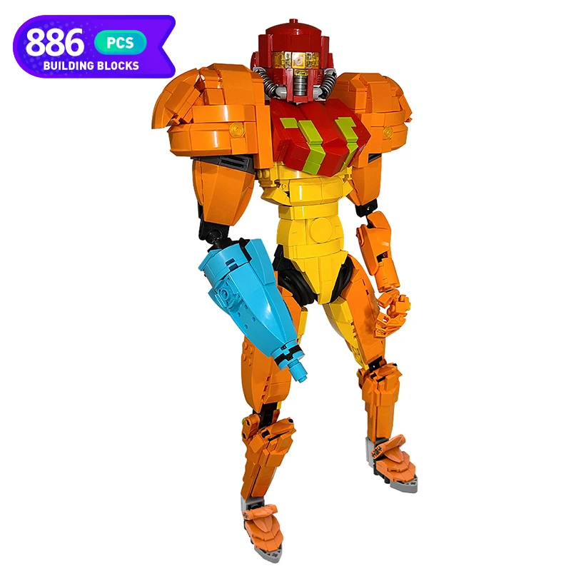 

MOC Metroides Mecha Robot Samus Aran Building Block Assembling Model Creative Mech Game Collection Brick Toy Children Gift