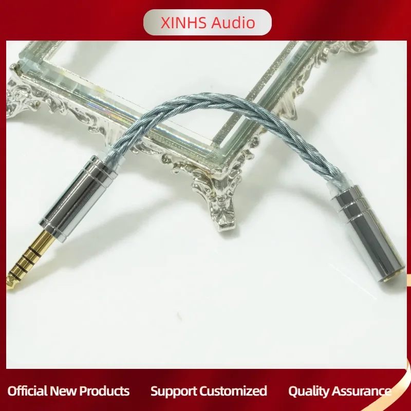 

XINHS Auido 8 Core Adapter Cable 3.5/4.4mm Male To 3.5/4.4mm Female Male to Male Graphene Balanced Audio Conversion Cable 10cm