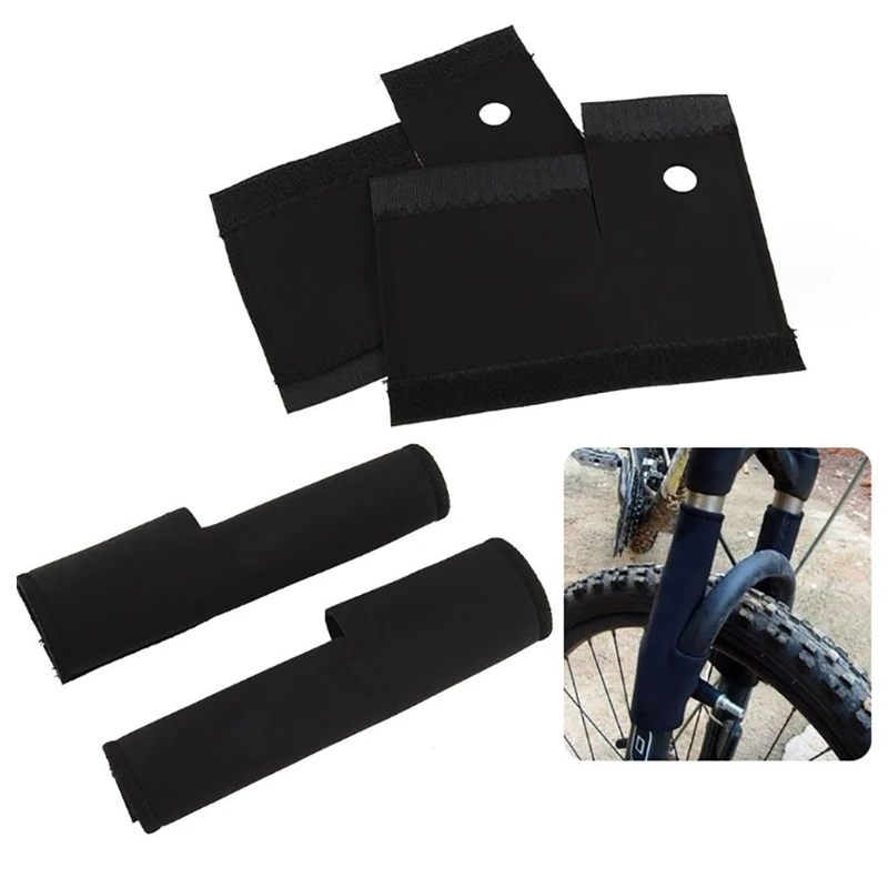 1 Pair Mountain Bike Front Fork Protective Pad Frame Wrap Cover Guard Protector Bicycles Front Fork Sleeve Dust Cover