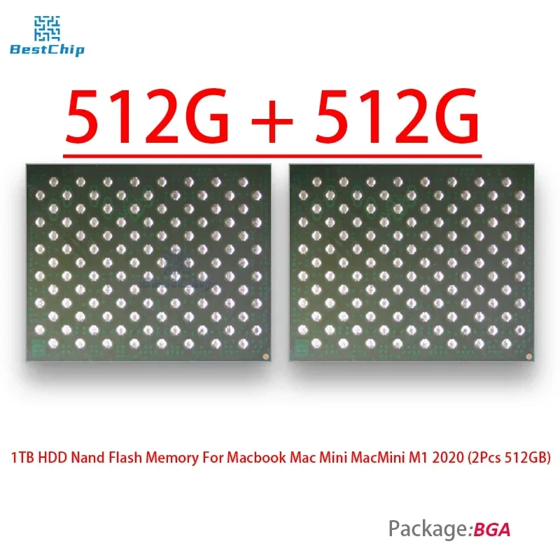 2TB HDD Nand Flash Memory For Macbook Mac Mini MacMini M1 2020 (2Pcs 1TB)