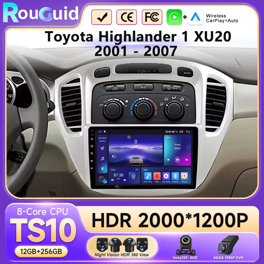 

Для Toyota Highlander 1 XU20 2001-2007: GPS-навигация, стерео-головное устройство Android, автомобильное радио без 2DIN, мультимедийный видеоплеер, DVD