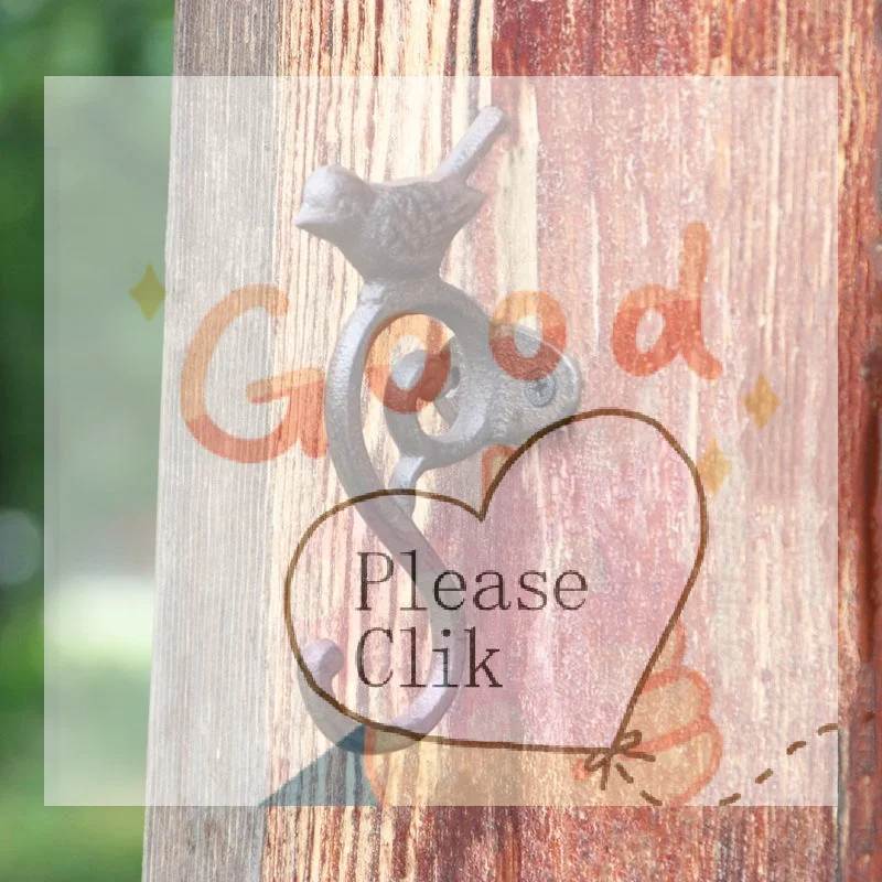 【HG】Vintage Cast Iron Bird S-Hook, Heavy Duty Wall Hook For Hanging Coats, Bags & Keys. Rustic Garden & Patio Decor 1PC