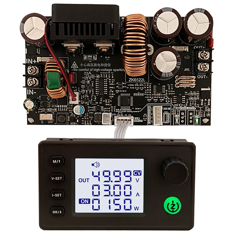 ZK-6522 CNC Step-down DC Adjustable Power Supply Constant Voltage and Current Module 22A/1400W Third Generation Upgrade