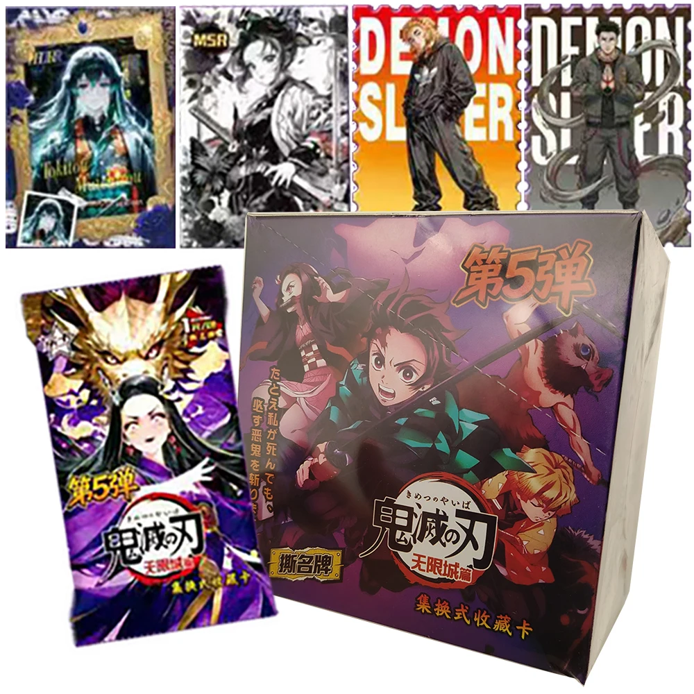 

Demon Slayer Collection Card Classic Character Hashibira Inosuke Kochou Shinobu Cute Q-version Card Toy Boys Girls Hobby Gifts