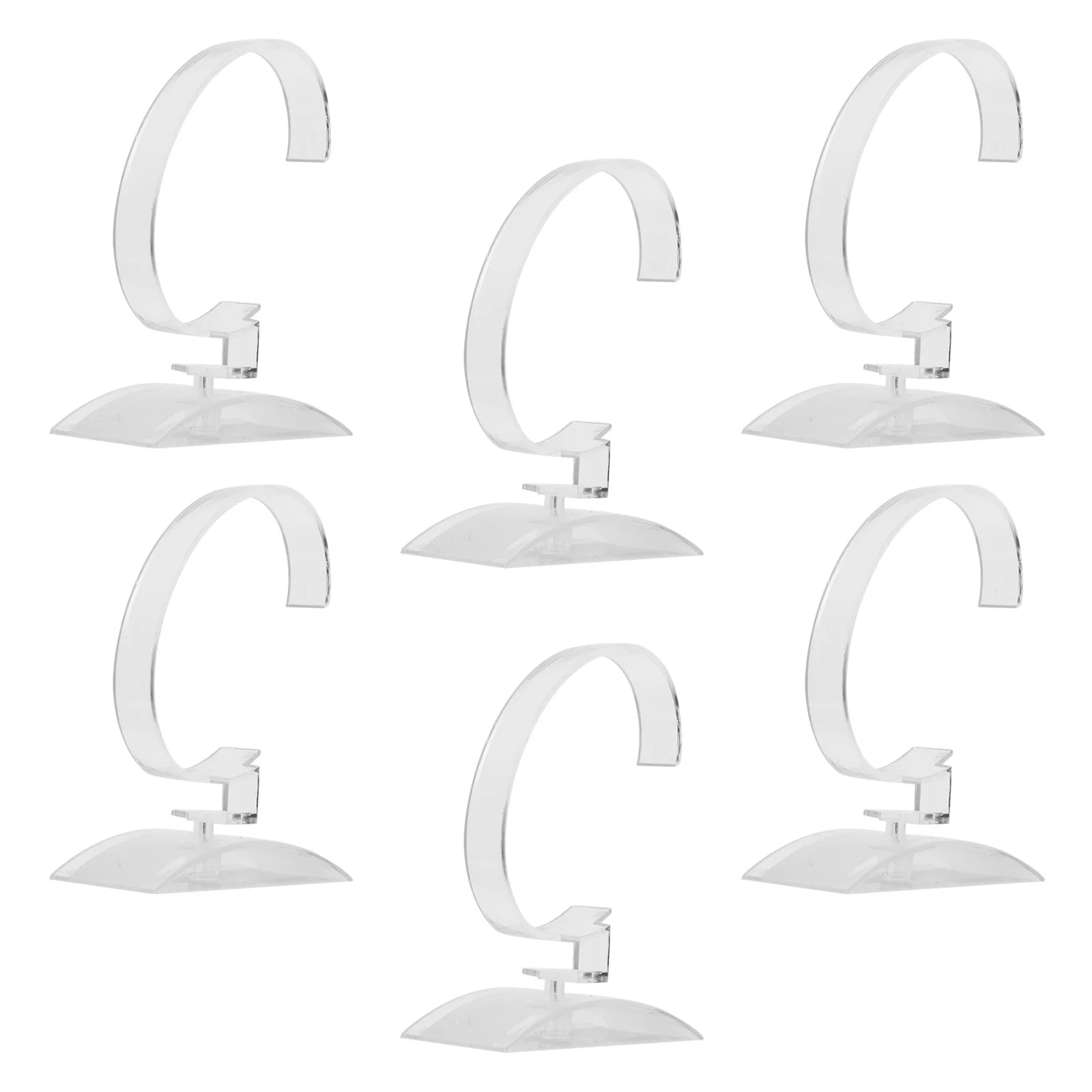 6 قطعة رف عملي من الأكريليك للأساور حامل ساعات رفوف أساور رفوف عرض منظم حامل عرض الساعات