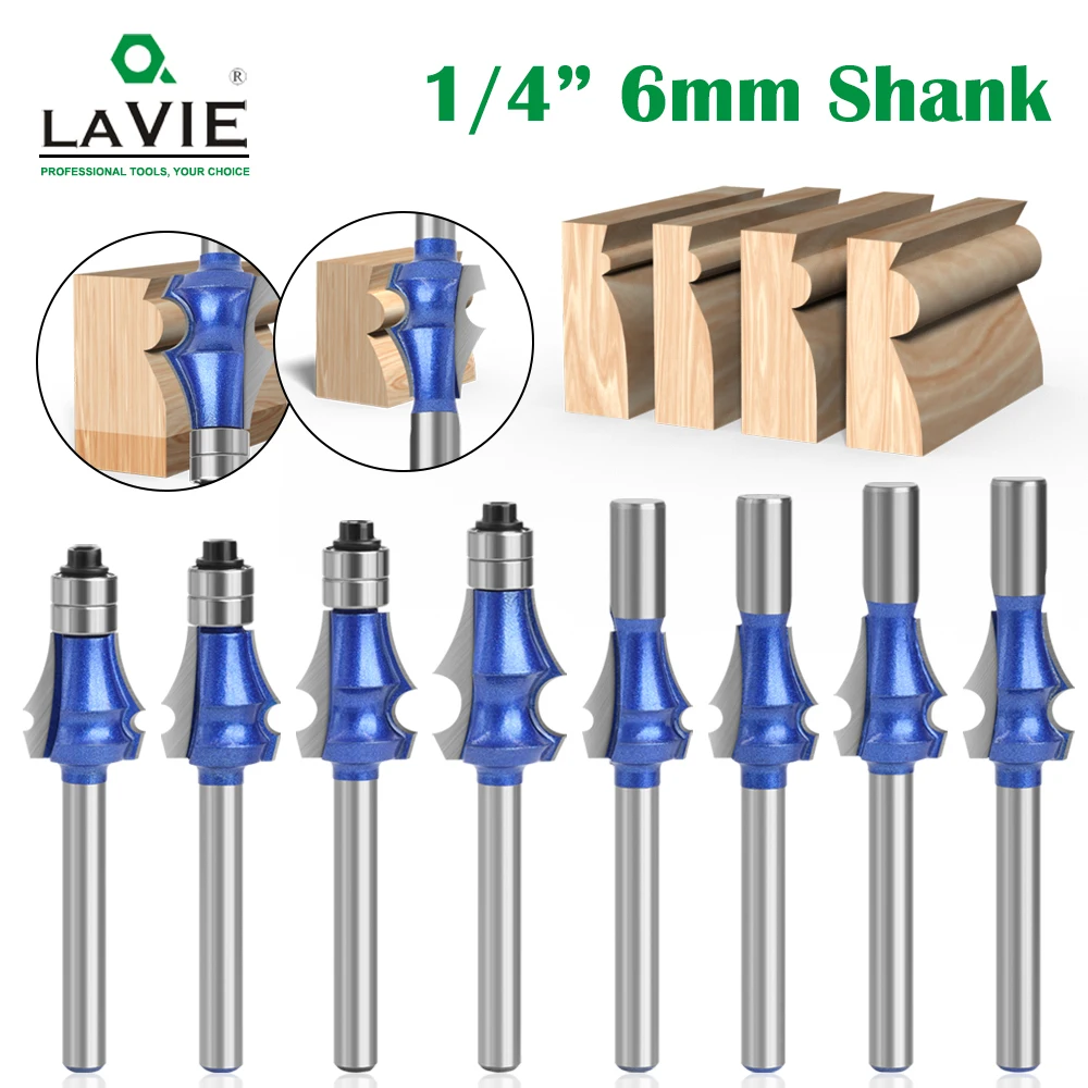 LAVIE 6mm 1/4 Shank High-quality Tungsten Carbide Drawing Line Router Bit Set For Woodworking Milling Cutter H06092 H07092