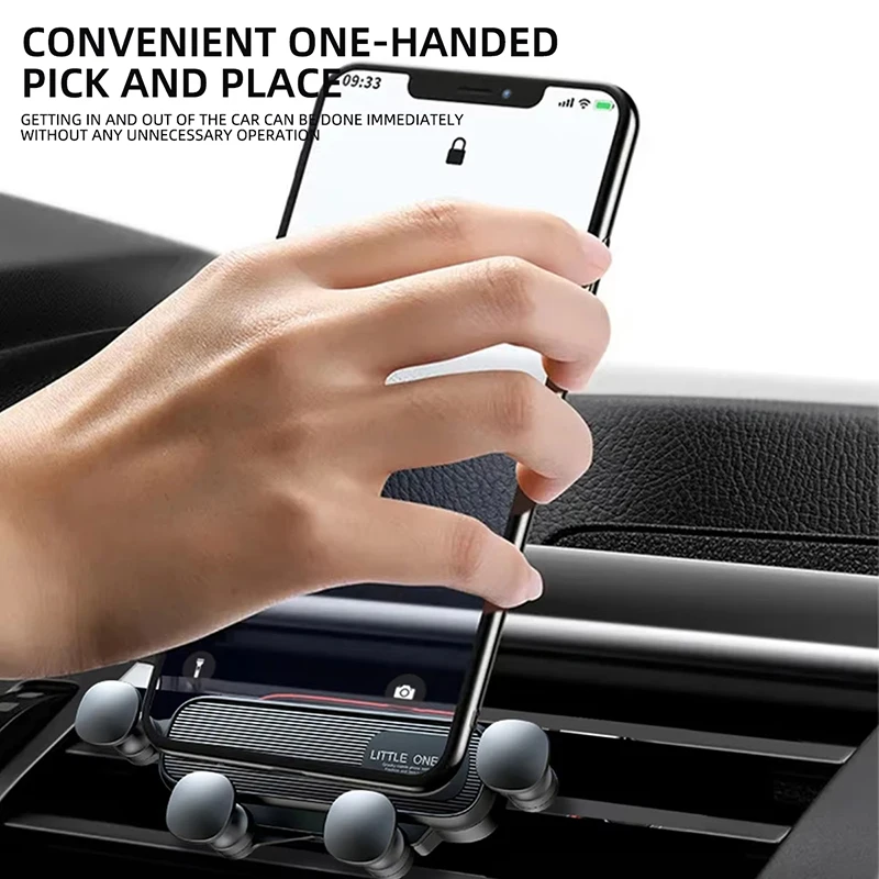 Car Air Vent Phone Mount Universal Gravity Car Phone Holder For 4.7-7 Inch Mobile Phone Shockproof GPS Clip Smartphone Stand