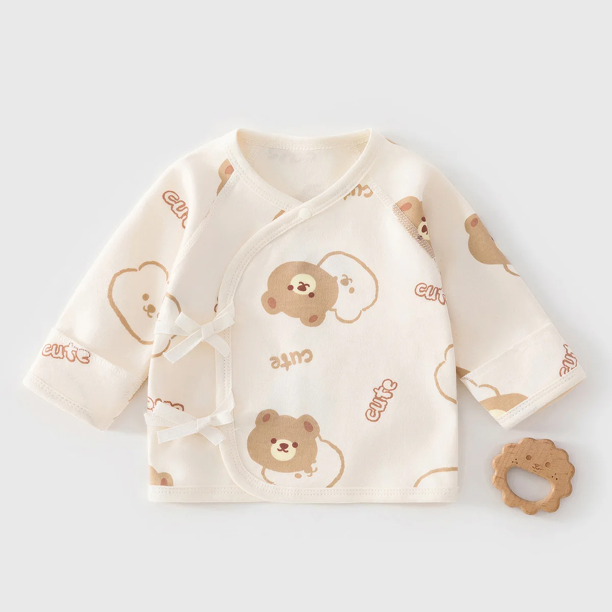 

0-3 Months Baby Boy Girl Spring Autumn Tummy Protection Clothes Newborn Pure Cotton Top Clothing Infant Boneless Half Back Coat