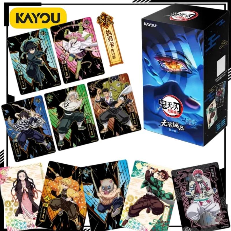 Tarjeta Coleccionable Oficial KAYOU de Demon Slayer: Kimetsu No Yaiba, Castillo Infinito, Tarjeta de Kamado Tanjiro, Mercancía de Anime