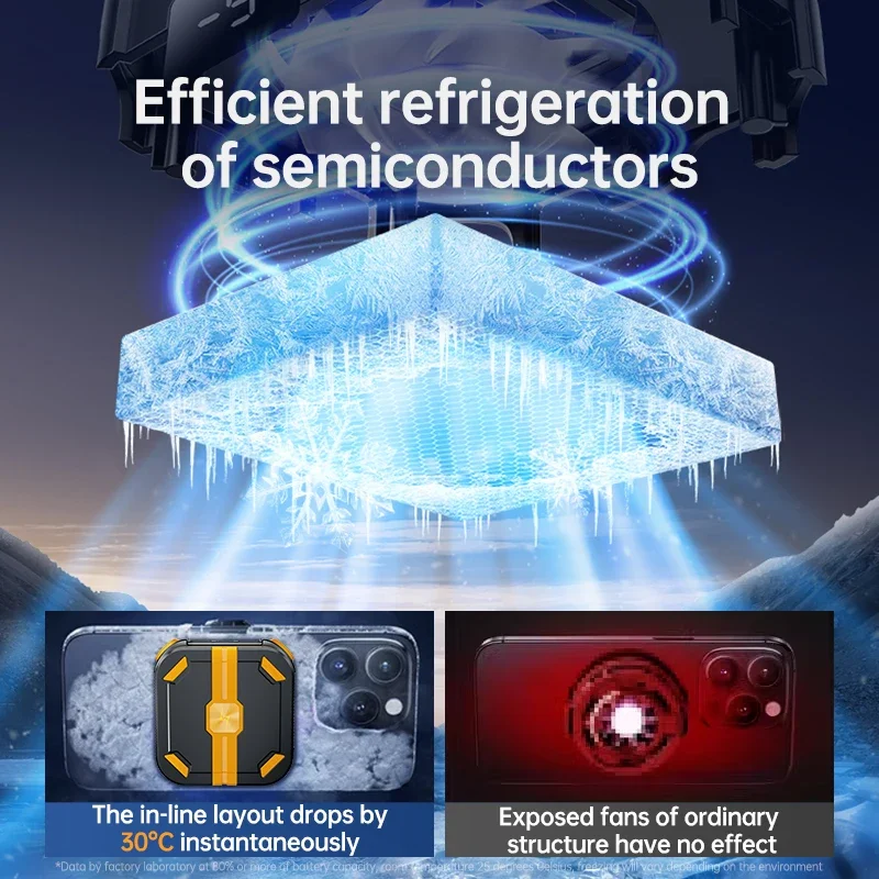 P70 2025 НОВЫЙ полупроводниковый охлаждающий радиатор для мобильного телефона 10 Вт с аккумулятором 2000 мАч игровой кулер PUBG для IPhone Android Universal