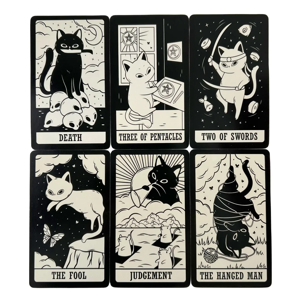 Cat Kitten Tarot Cards A 78 Deck Oracle English Visions Divination Edition Borad Playing Games