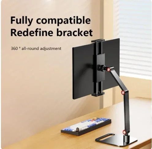 Portable Monitor Holder for 12-17.3 Inch Screen No Drilling Phone Stand Adjustable Laptop Gaming Expandable Desktop Clamp Stand