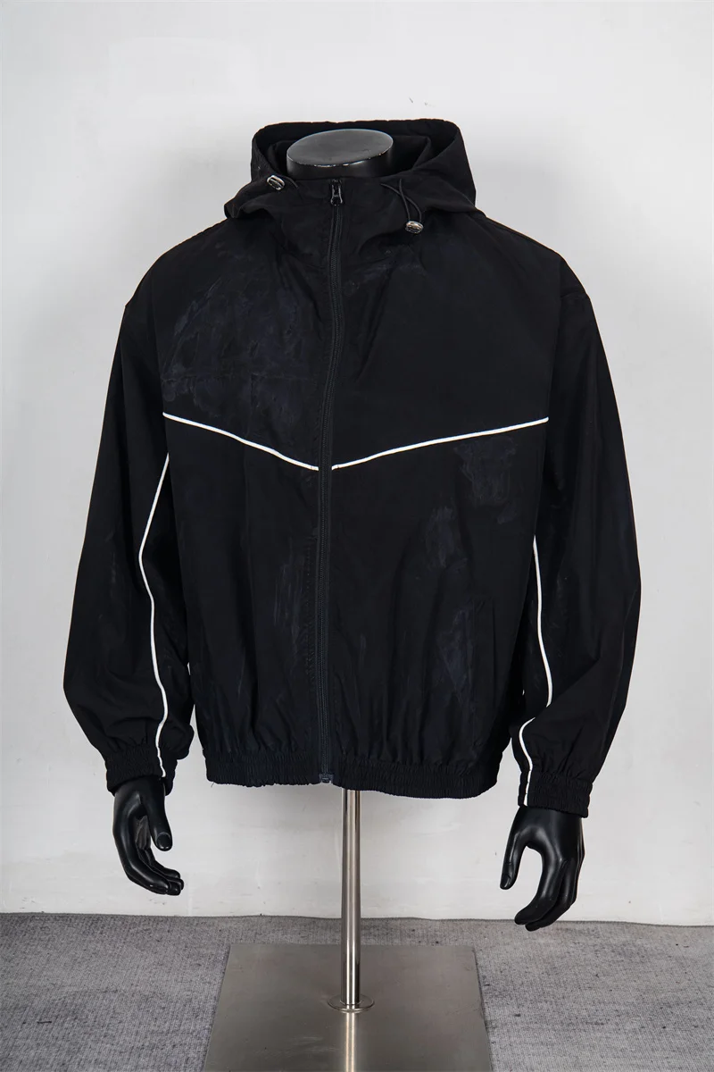 

Black Spray Dirty Jacket Windproof Jacket Men's Warm Jacket