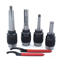 Integrated Self Tightening Drill Chuck, Self-locking Milling Machine Drill Bit, Thread Tapping fast CNC lathe taper tailstock