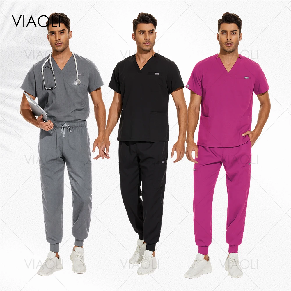 Wholesale Price Nurse Medical Clothing for Women Dental Clinic Mens Scrub Pet Hospital Doctor Work Clothes Breathable Scrub Sets