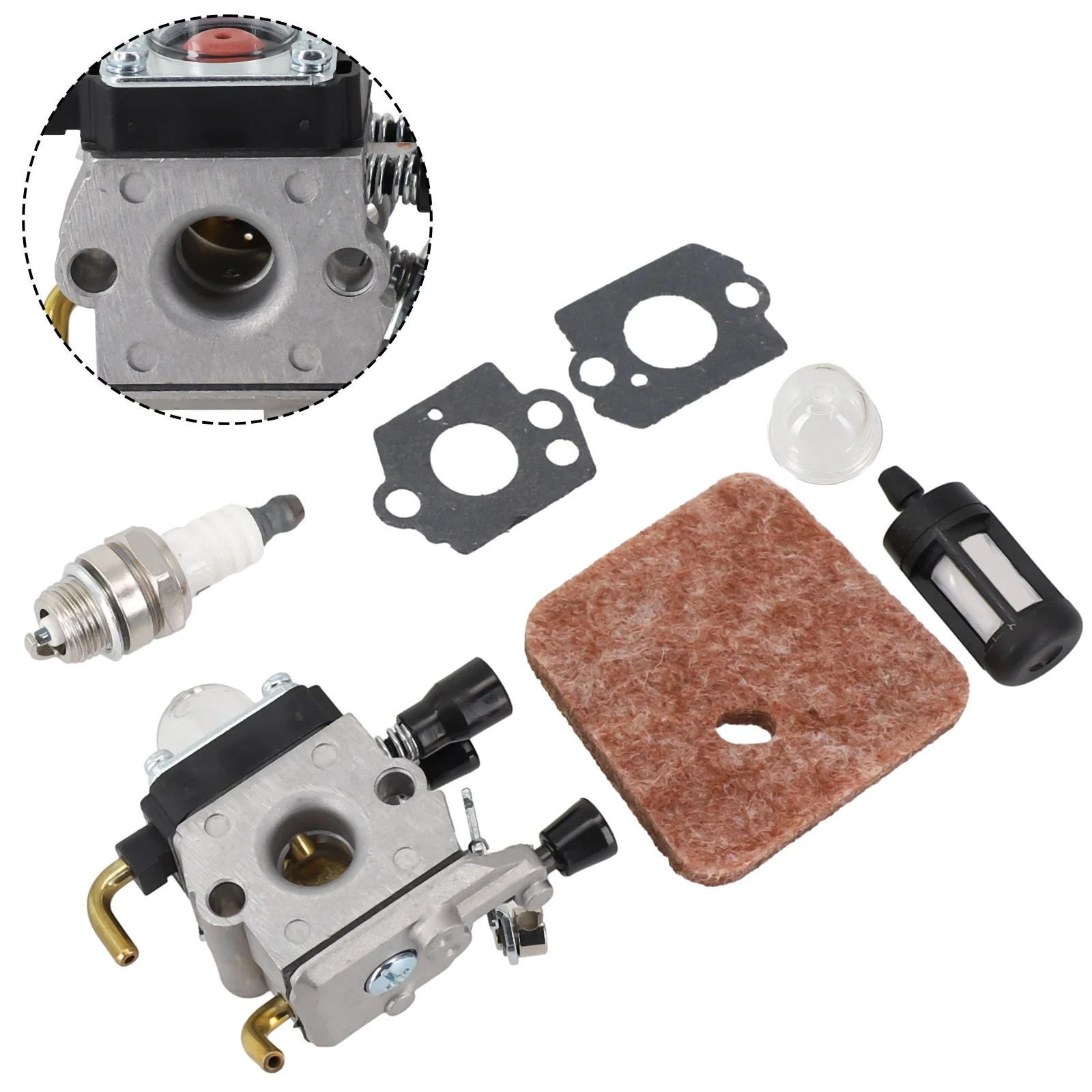 Imagem -06 - Carburador Carburador Kit para Stihl Hs45 Aparador de Hedge Fs38 Fc55 Fs310 Zama C1q-s169b Aparar Equipamentos de Energia