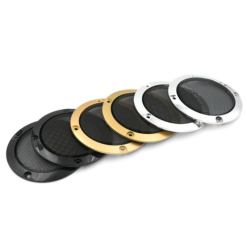 Subwoofer Frame Grille para Speaker, Capa Protetora, Capa de Malha, Círculo Decorativo, Acessórios DIY, 3 polegadas, 2PCs