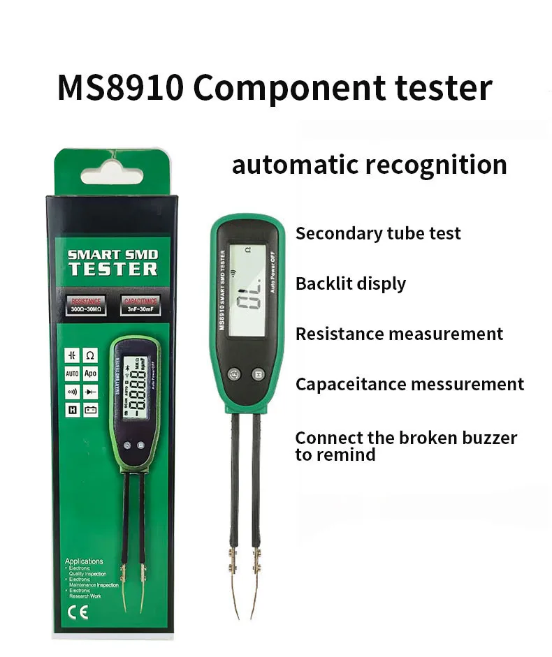 smart smd resistencia multimetro auto ranging digital smd tester continuidade verificacao funcao auto scan alta qualidade ms8910 01