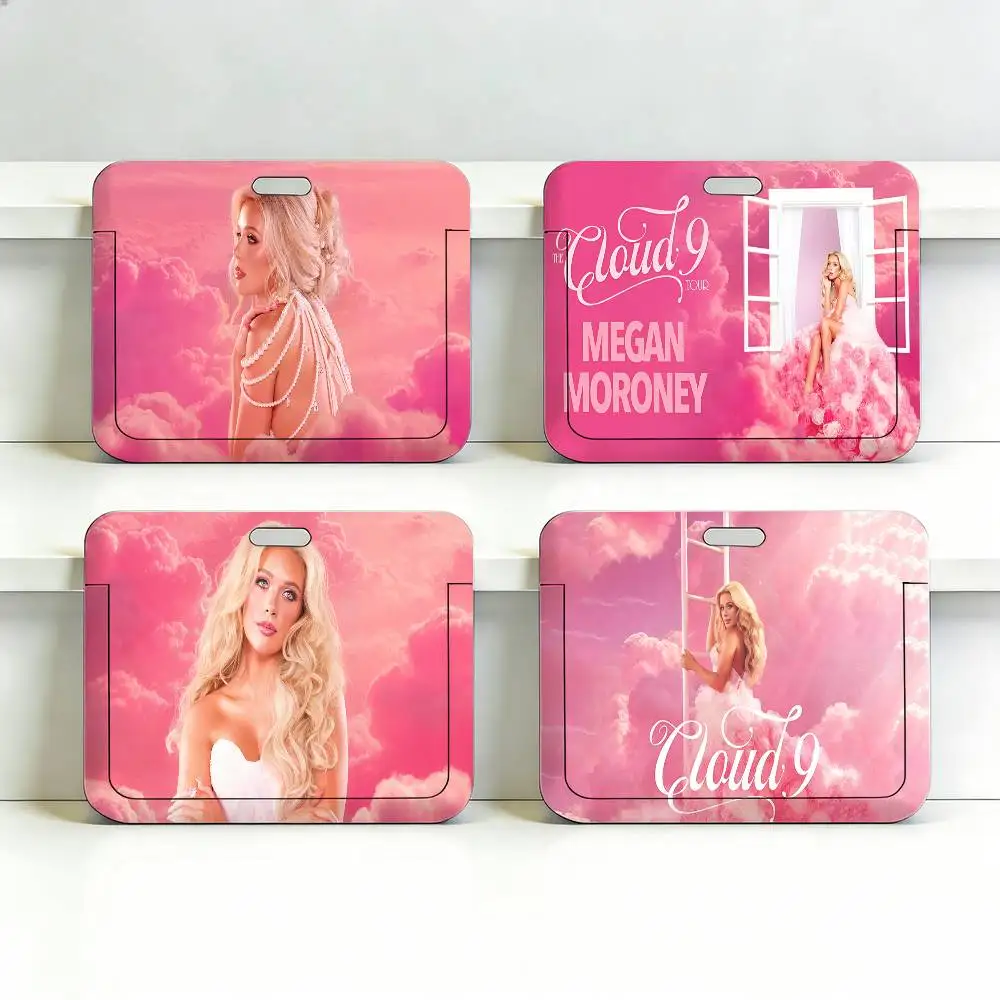 Singer M-Megan Moroney Cloud 9 G Transparent Card Holder Employee Plastic Slide Cover Lanyard Work Business ID Bag Bus