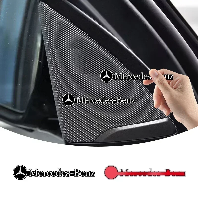 

Car Audio Decorate 3D Aluminum Emblem Badge Sticker Decal For Mercedes Benz B/C/E/S Class A Class C200L GLC GLE CLA accessories