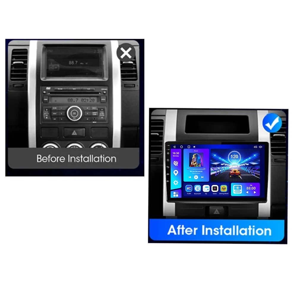 EKIY 2 Din Android Car Radio For Nissan X-Trail XTrail X Trail 2 T31 2007-2015 Multimedia Player 4G WIFI BT DSP GPS Carplay