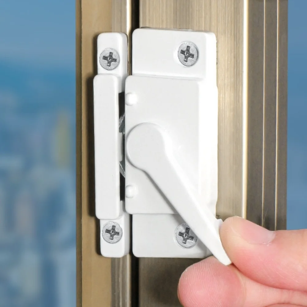 4 Pack Sash Locks Security For Sliding Window Single & Double-Hung Security Window Sash Lock Handle Safety Type Lock