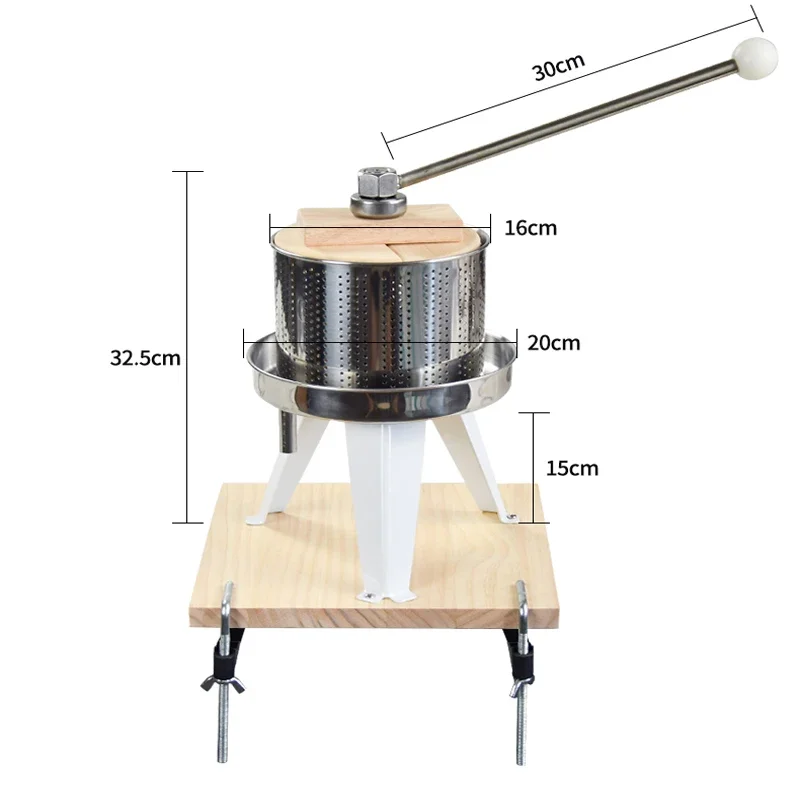 2.4L ตาข่ายสแตนเลสเหล็กหล่อ WAX กดคู่มือ Rocker JUICER ผัก Squeezer สุทธิน้ําผึ้งน้ําตาลบีบอุปกรณ์