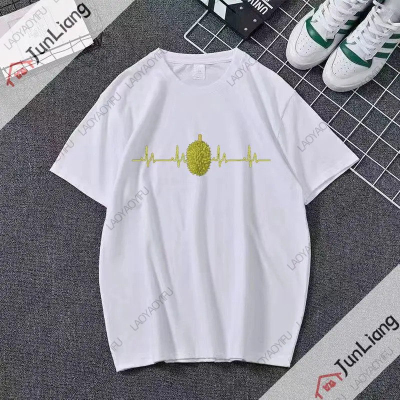 Durian Lover T-shirt Summer Short Sleeved Round Neck Fashion Casual Harajuku Top Loose Unisque Streetwear