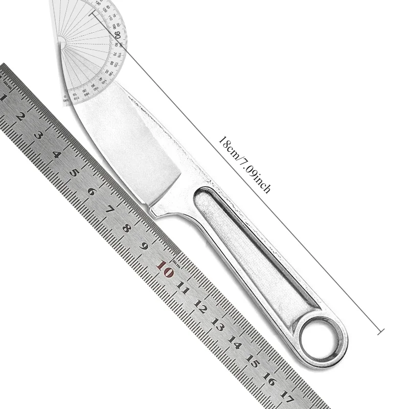 1119 faca de sobrevivência pesada, cabo completo, lâmina de aço inoxidável, alça antiderrapante, afiada e portátil, adequada para acampamento ao ar livre