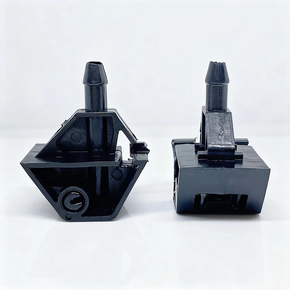 Windscreen Washer Nozzles 2 Pcs Adjustable Spray Jet For Nissan Qashqai J10 J11 2007-2018 Black Plastic Replaces 28932JD000