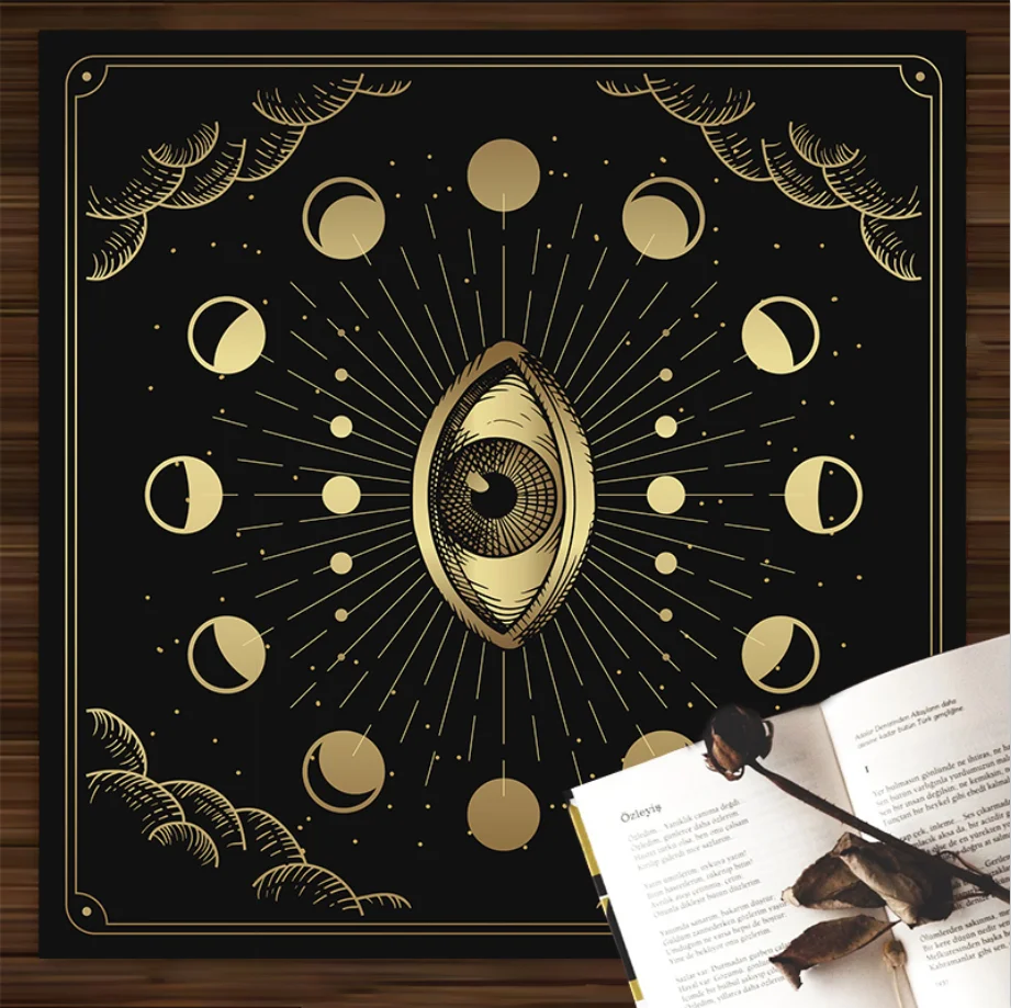 Celestial Flower Tarot Tablecloth Sun and Moon Sacrifice  Divination Cloth Witchcraft Home Tapestry Ornament