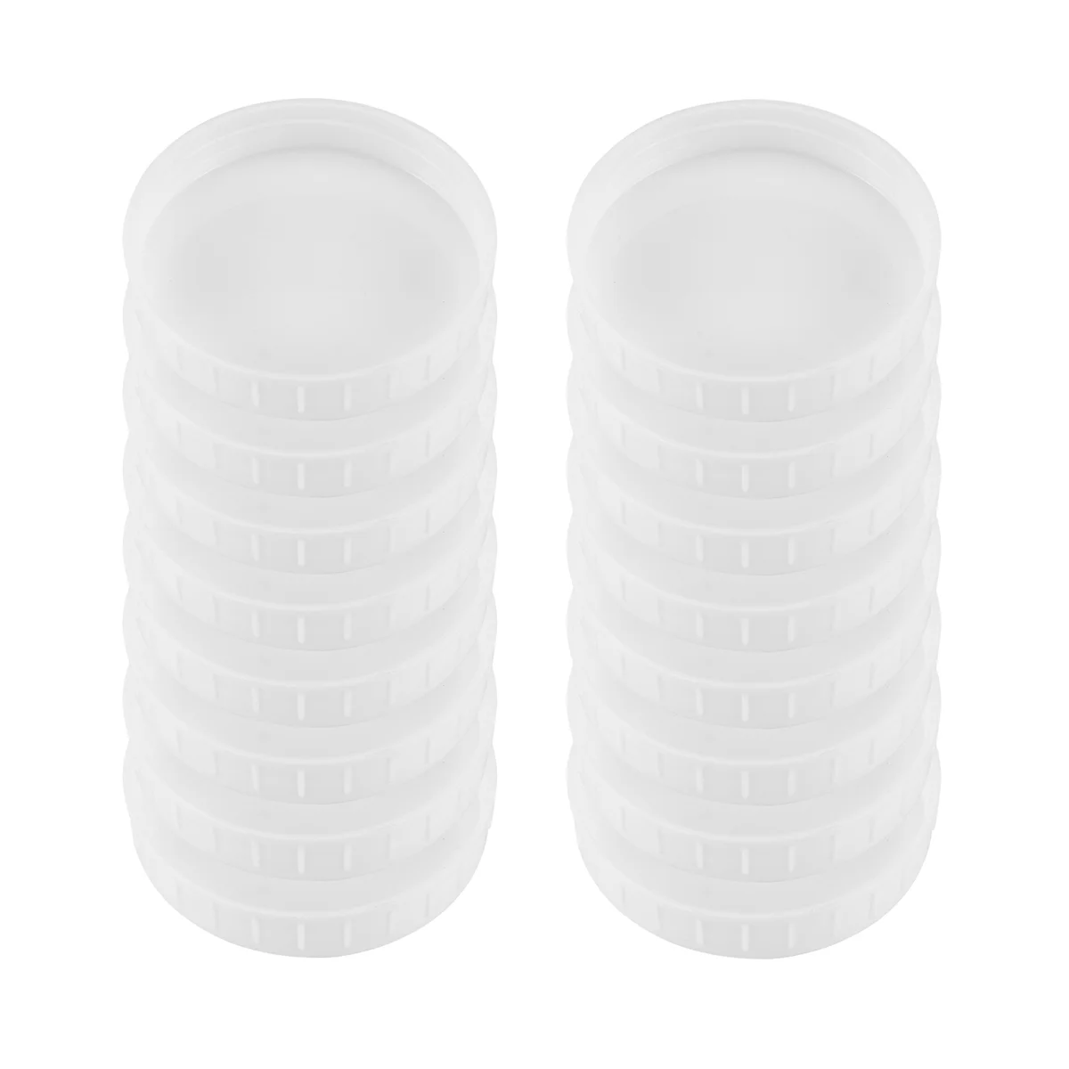 16 Pack Wide Mouth Jar Lids,Plastic Storage Caps for Canning Jars,Leak-Proof and Anti-Scratch