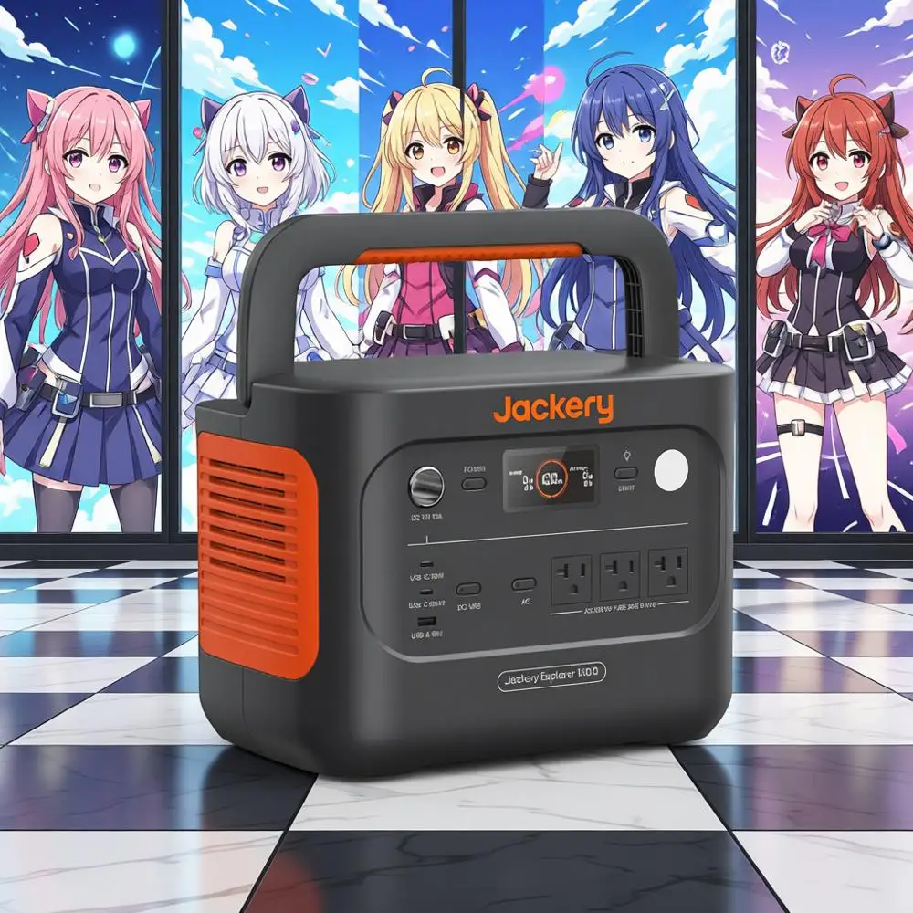 Tragbare 1000W Powerstation mit 1070Wh Akku, 1500W AC und 100W USB-C Ausgang, 1-Stunden-Schnellladung, Ideal für Outdoor und Notfälle
