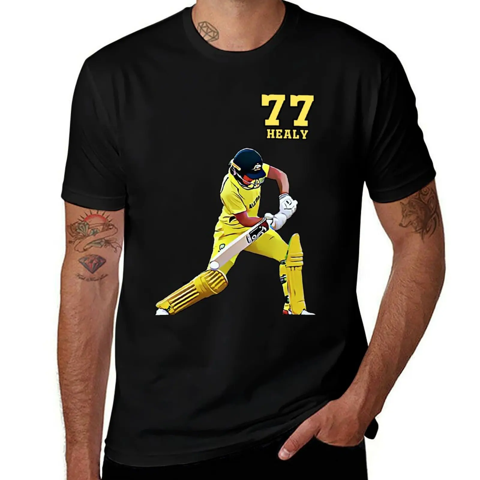Alyssa Healy-Australian Batter-T20 Batter-Australian Women Player-Vector Art T-Shirt Sports Basic Short Sleeve T-Shirt