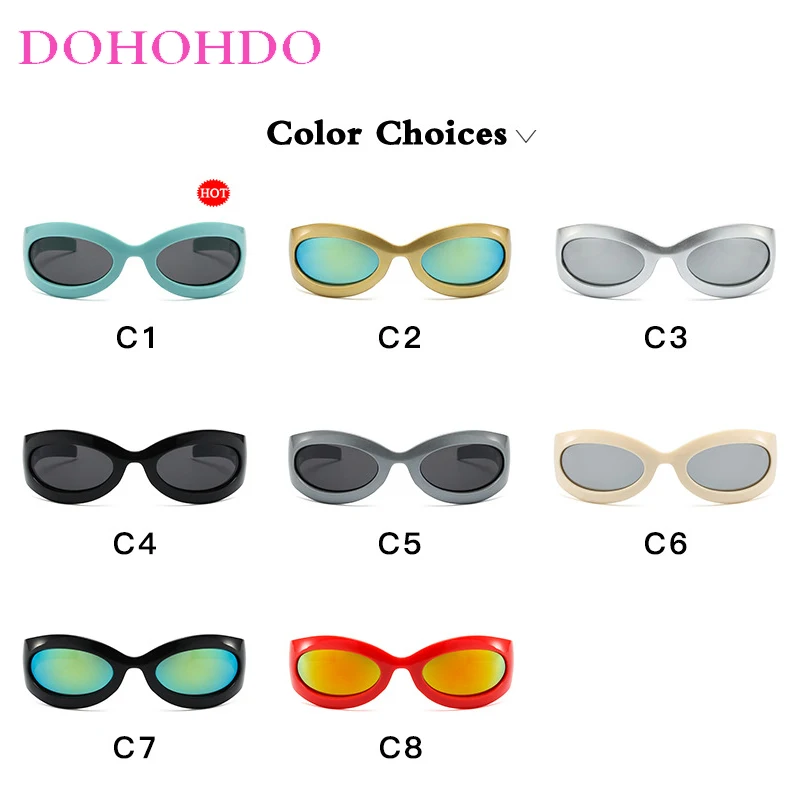 New Y2K Vintage Punk Cat Eye Sunglasses Women For Men Trending Sun Glasses Fashion Luxury Brand Designer Cycling Sport Goggle