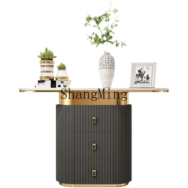 CLNarrow table Entrance hall entrance table platform Entry end view platform Modern aisle corridor strip case against the wall
