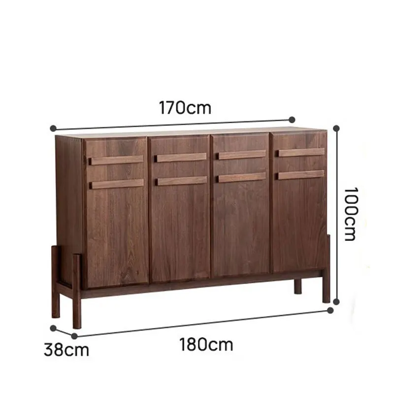 

Четырехдверный шкаф для обуви из черного ореха, вход в дом, шкафчик для хранения в гостиной